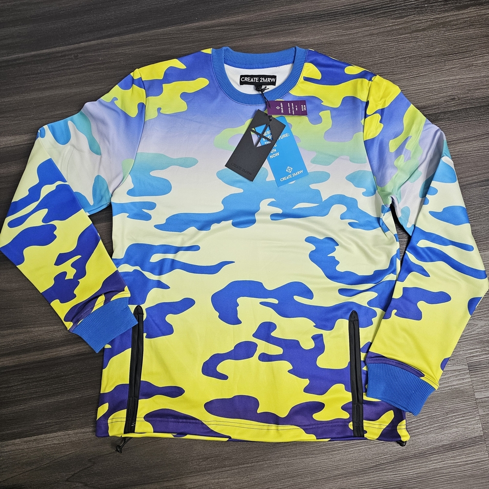 Men's Multicolor Camouflage Crewneck Sweater
